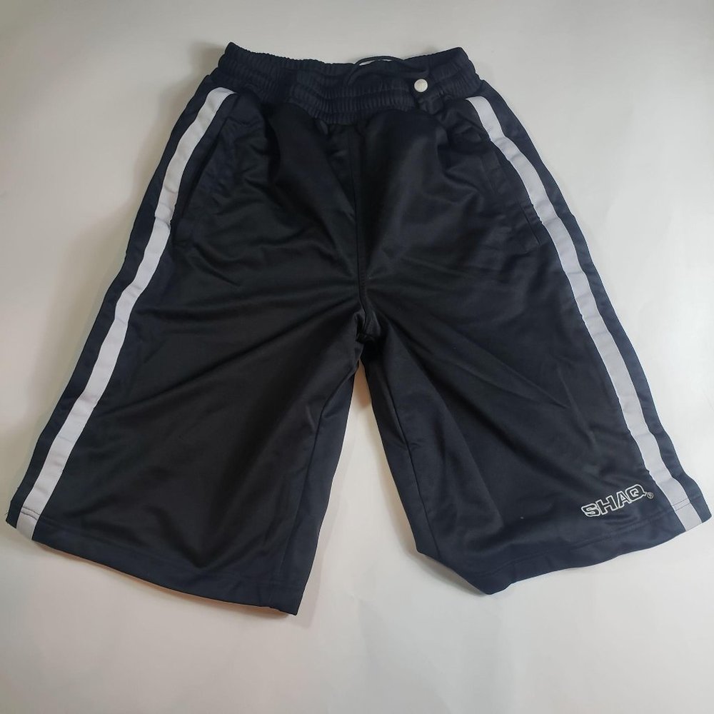 Shaq Mens Small Peral Snap Side Short Black Athlet
